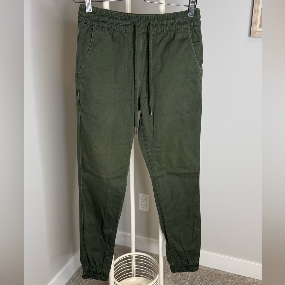 FairPlay - Men's Olive Green Elastic Waist Joggers